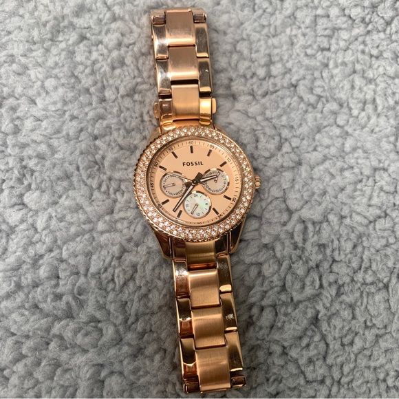 Fossil Sport Multifunction Rose Gold-Tone Stainless Steel Watch ES3003 - Picture 8 of 9